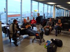 Waiting hall at Schiphol